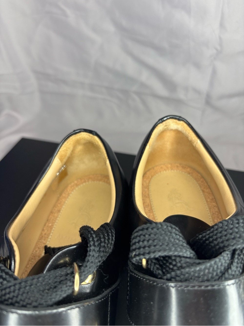 The Office of Angela Scott Women’s Black Mr. Logan Leather Oxford 37.5 - Picture 9 of 11